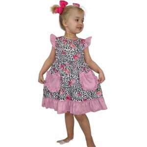 151. Leopard & Rose casual little girls dress